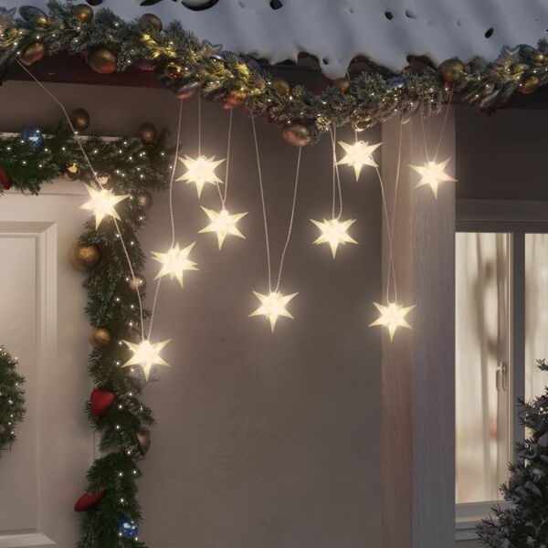 vidaXL Stjärna 10 LEDs vit 10 cm White