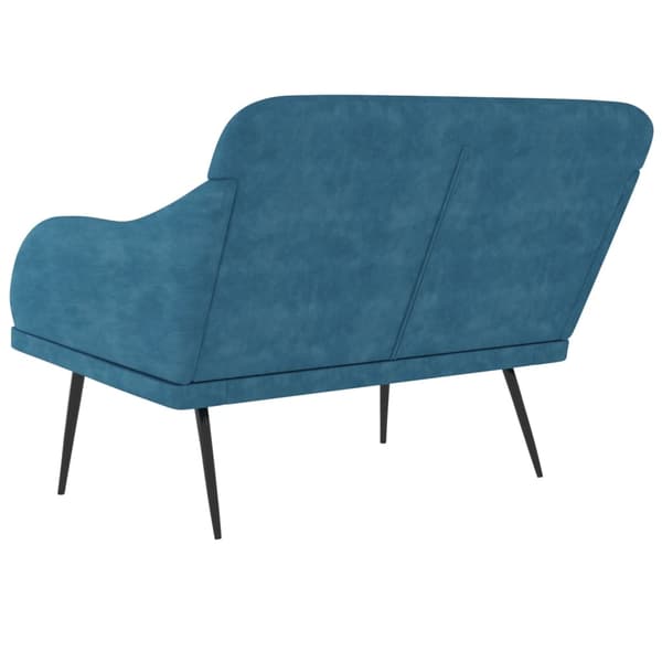 vidaXL Bänk blå 110x76x80 cm sammet Blå