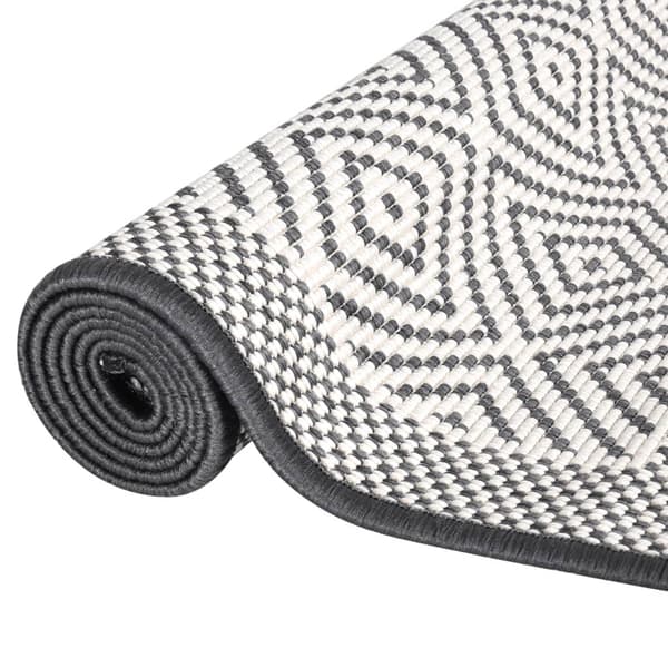 vidaXL Trädgårdsmatta grå och vit 80x250 cm vändbar Grå