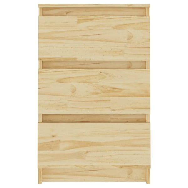 vidaXL Sängbord 2 st 40x29,5x64 cm massiv furu Brun