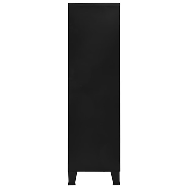 vidaXL Garderob industriell svart 90x40x140 cm stål Svart