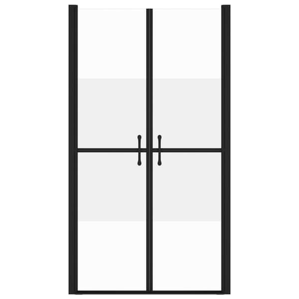 vidaXL Duschdörr halvfrostad ESG (73-76)x190 cm Silver