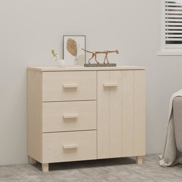 vidaXL Skänk HAMAR honungsbrun 90x40x80 cm massiv furu Brun