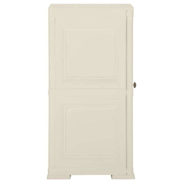 vidaXL Plastskåp 40x43x85,5 cm träimitation vaniljvit Creme