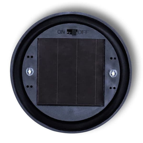 vidaXL Utelampa LED solpanel 15 cm 4 st med markspikar Vit