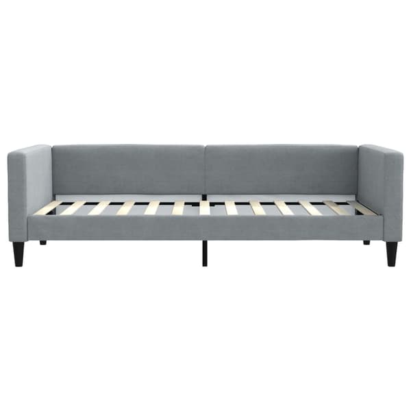 vidaXL Dagbädd utdragbar ljusgrå 90x200 cm tyg Grå