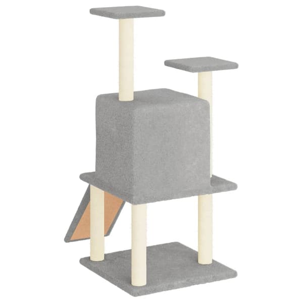 vidaXL Klösträd med sisalpelare ljusgrå 110 cm Grå