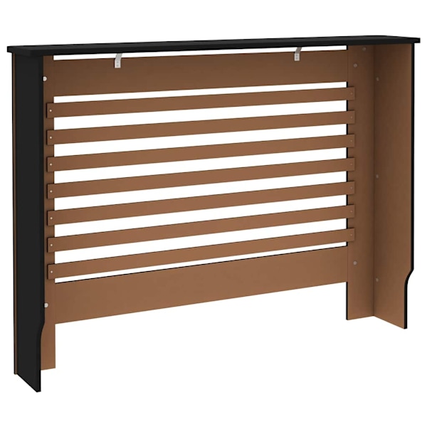 vidaXL Elementskydd svart 112x19x81,5 cm MDF Svart