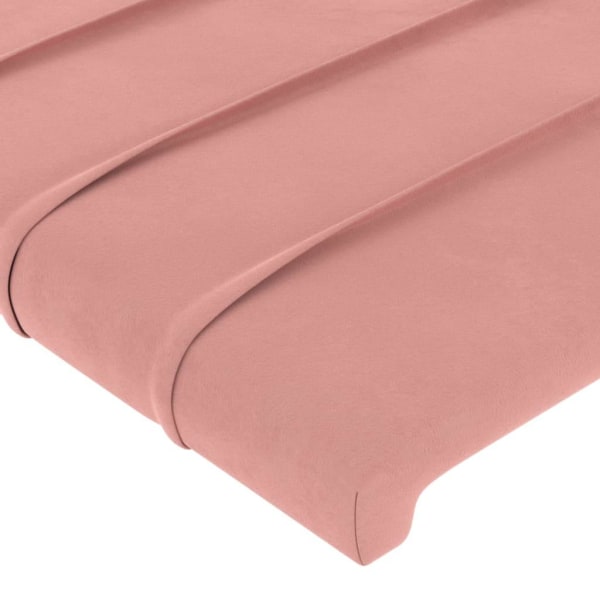 vidaXL Sänggavel rosa 100 x 5 x 78/88 cm sammet Rosa