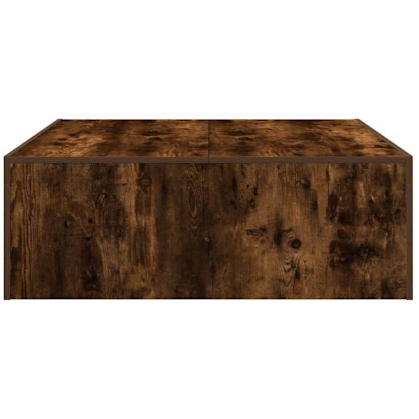 vidaXL Soffbord rökfärgad ek 100x100x35 cm konstruerat trä Brun