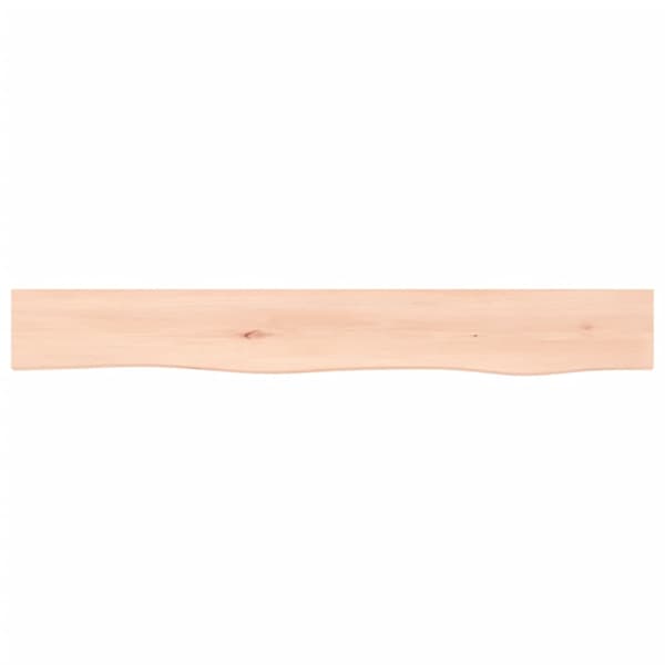 vidaXL Hyllplan 80x10x2 cm obehandlad massiv ek Brun
