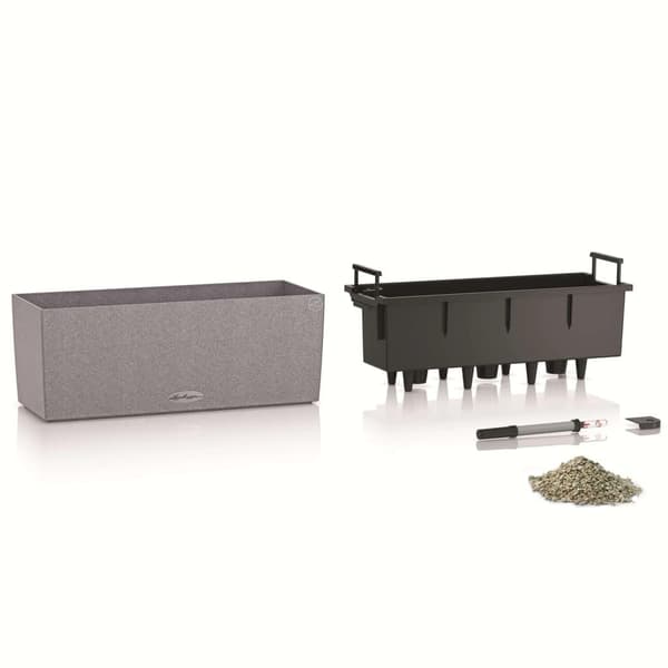 LECHUZA Odlingsenhet BALCONERA Stone 50 ALL-IN-ONE grå grå