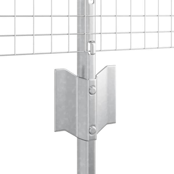 vidaXL Utomhus Svetsat Stängsel med Stolpar 100 x 0,4 m Silver Mesh Silver