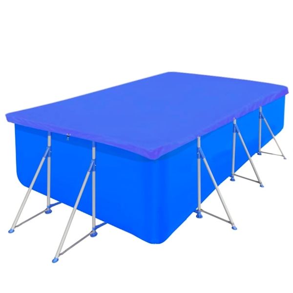 vidaXL Poolöverdrag rektangulär 394x207cm polyeten Blå