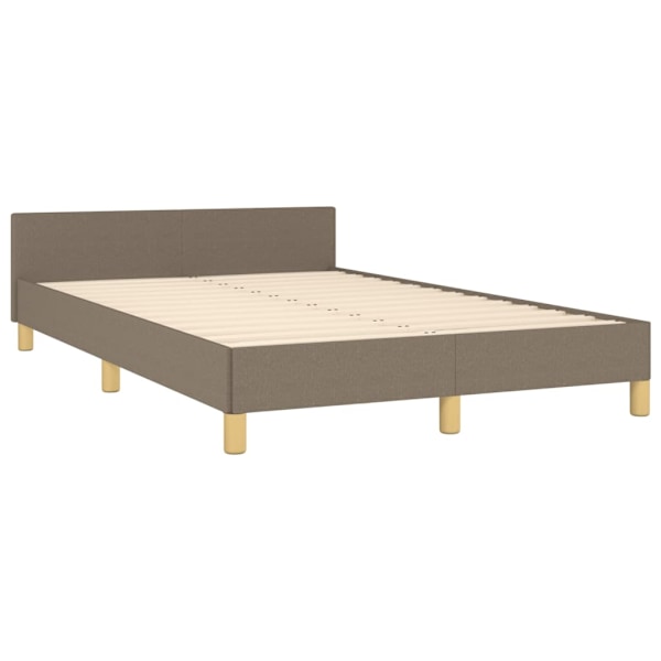 vidaXL Sängram utan madrass taupe 120x200 cm tyg Taupe