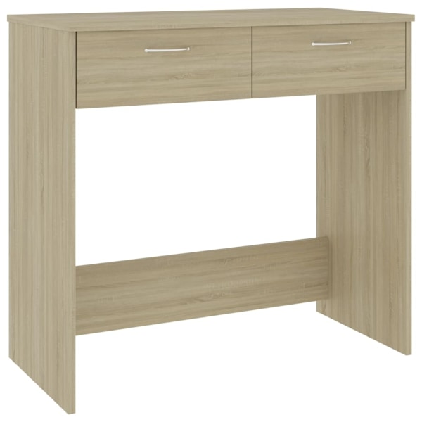 vidaXL Skrivbord sonoma-ek 80x40x75 cm konstruerat trä Brun