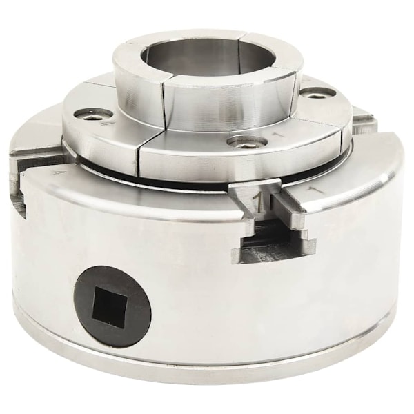 vidaXL 4-backs svarvchuck med M33-koppling stål silver 96 mm