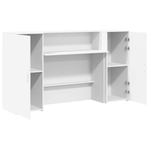 vidaXL Receptionsdisk vit 180x50x103,5 cm konstruerat trä Vit