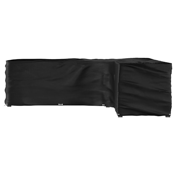 vidaXL Överdrag för utemöbler 20 ölj. 300x300x90cm L-format Svart