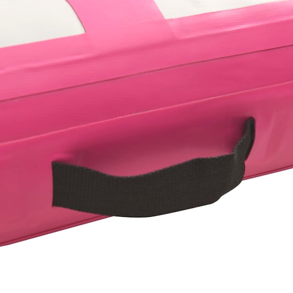 vidaXL Uppblåsbar gymnastikmatta med pump 60x100x10 cm PVC rosa Rosa