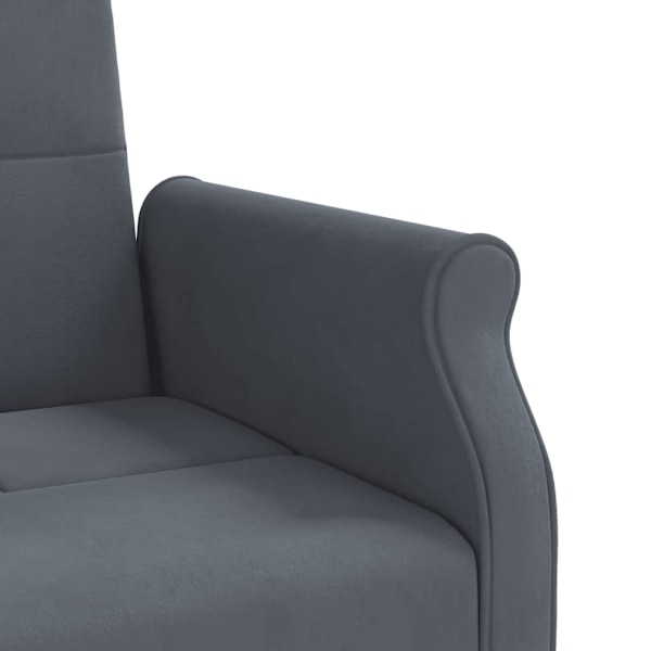 vidaXL Bäddsoffa med dynor mörkgrå sammet Grå