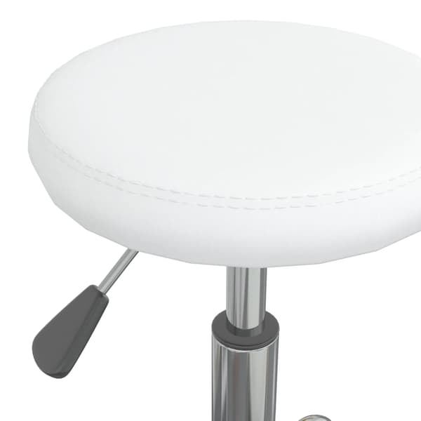 vidaXL Massagepall konstläder vit Vit