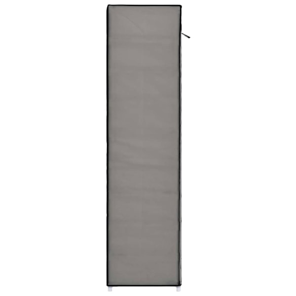 vidaXL Skoförvaring med överdrag grå 115x28x110 cm tyg grå