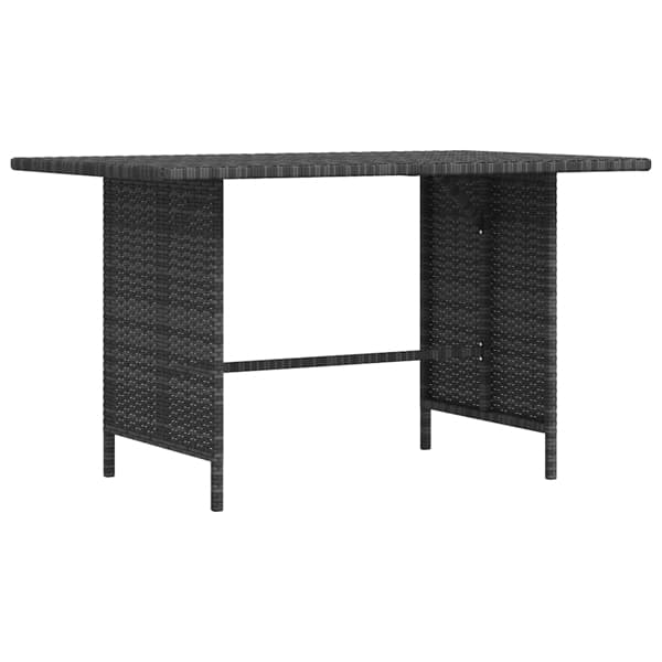 vidaXL Trädgårdsbord grå 110x70x65cm konstrotting grå