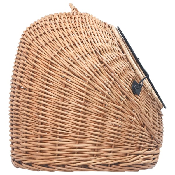 vidaXL Kattbur 50x42x40 cm naturlig pil Brun