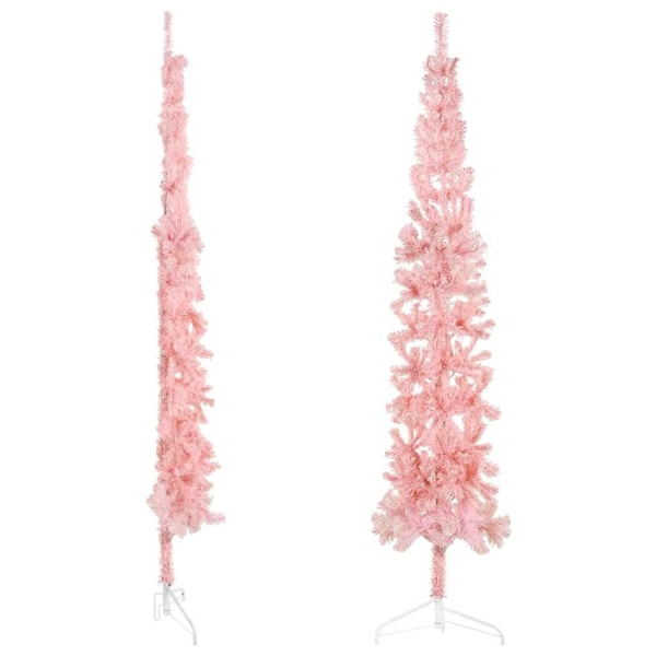 vidaXL Smal halv plastgran med stativ rosa 210 cm Rosa