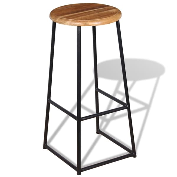vidaXL Barstolar 2 st massiv teak Brun
