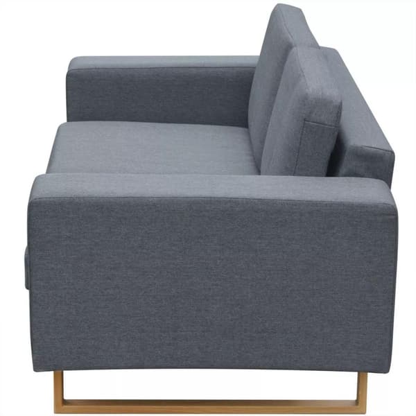 vidaXL Set med 2-sits- och 3-sitssoffa ljusgrå grå