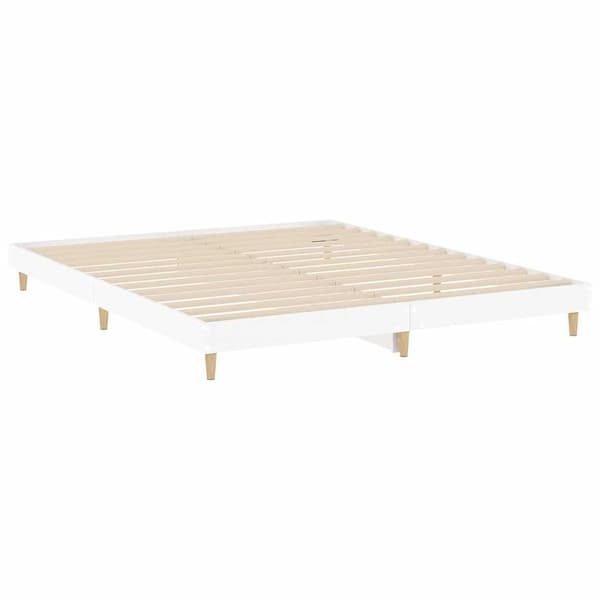 vidaXL Sängram vit 120x200 cm konstruerat trä Vit