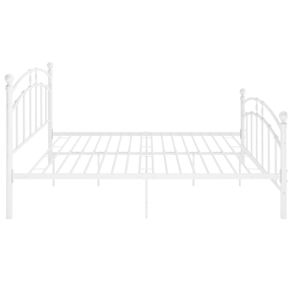 vidaXL Sängram utan madrass vit metall 140x200 cm Vit