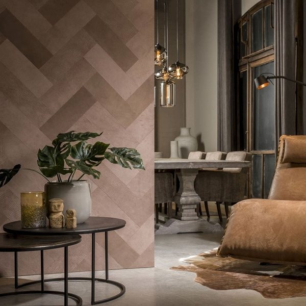 WallArt Läderplattor Stubbs rökig taupe 16 st Taupe
