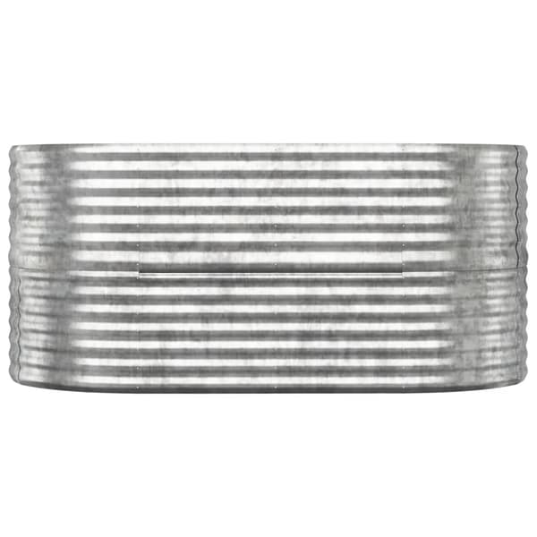 vidaXL Odlingslåda pulverlackerat stål 152x80x68 cm silver Silver