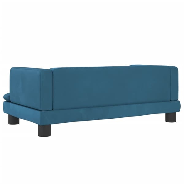vidaXL Barnsoffa blå 80x45x30 cm sammet Blå