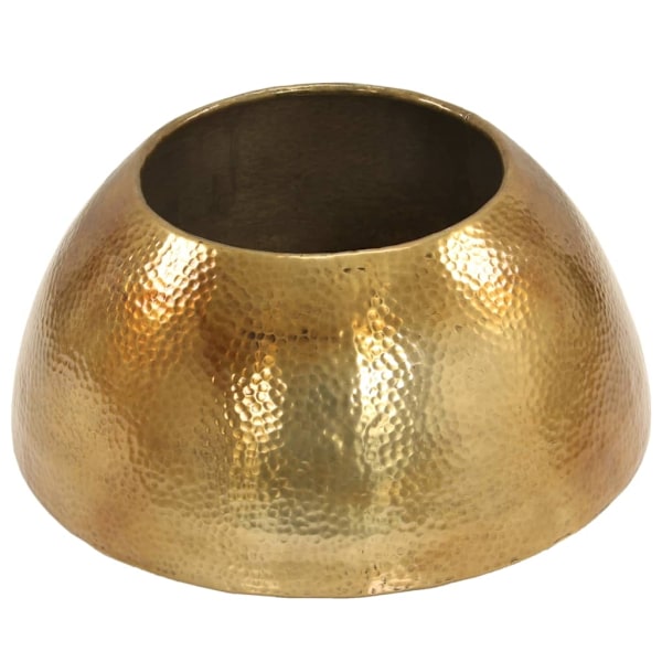 vidaXL Soffbord hamrad aluminium 70x30 cm mässing Guld