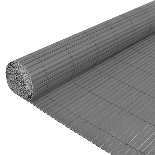 vidaXL Dubbelsidigt insynsskydd PVC 150x500 cm grå Grå