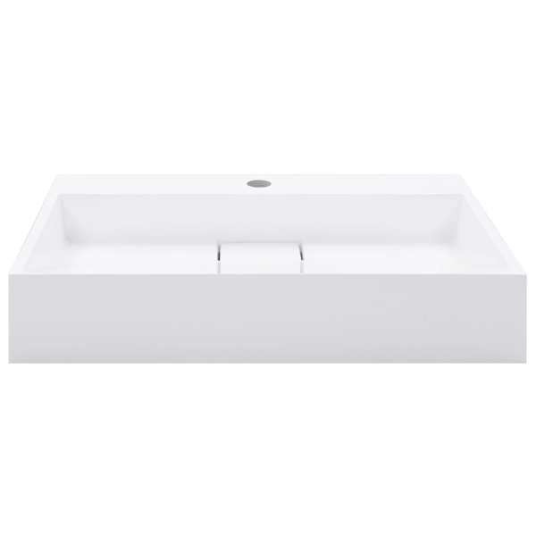 vidaXL Handfat 60x38x11 cm mineralgjuten vit Vit