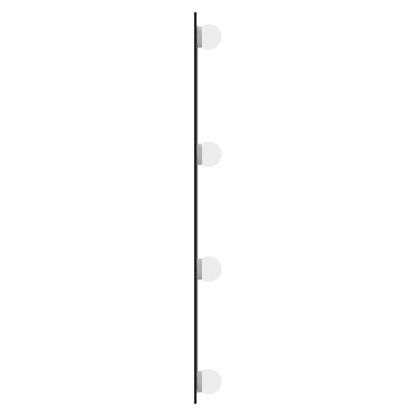 vidaXL Väggspegel med LED-belysning 40x60 cm glas rektangulär Silver