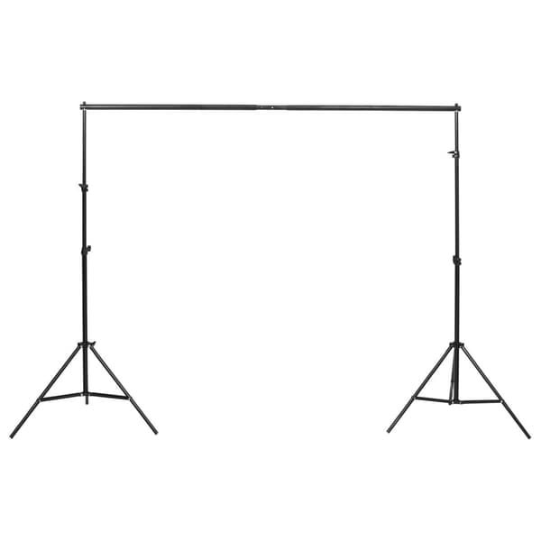 vidaXL Studiobelysning med bakgrunder & softboxar Vit