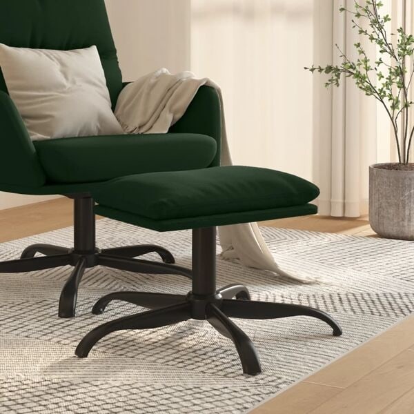 vidaXL Fotpall mörkgrön 60x60x36 cm sammet Grön