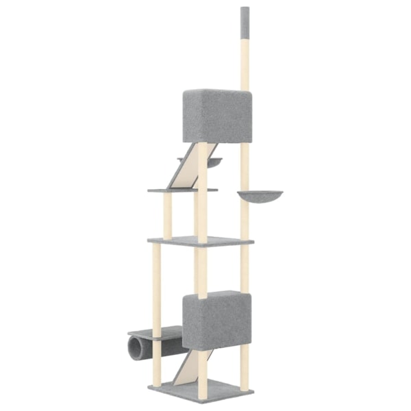vidaXL Golv-till-tak klösträd ljusgrå 277-303 cm Grå