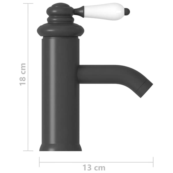 vidaXL Badrumsblandare grå 130x180 mm grå
