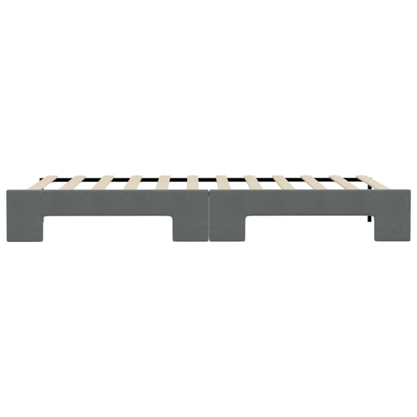 vidaXL Dagbädd utdragbar mörkgrå 90x200 cm tyg Grå