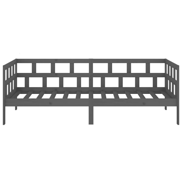 vidaXL Dagbädd grå massiv furu 90x200 cm Grå