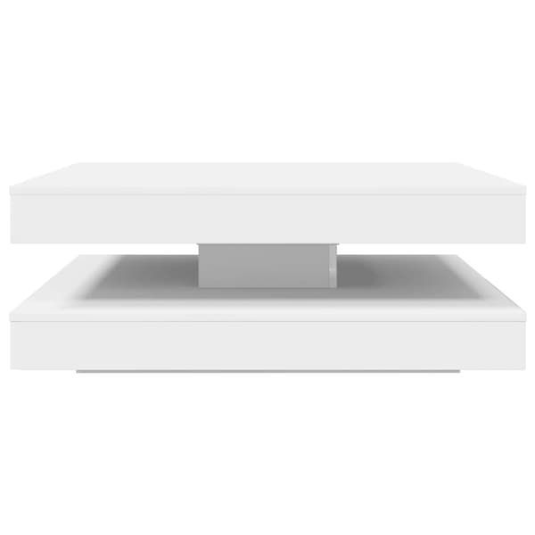 vidaXL Soffbord 360 grader vridbart vit 90x90x34,5 cm Vit
