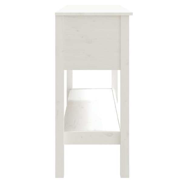 vidaXL Konsolbord vit 100x35x75 cm massiv furu Vit