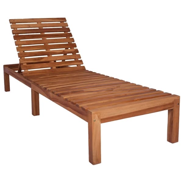 vidaXL Solsäng massiv teak Brun
